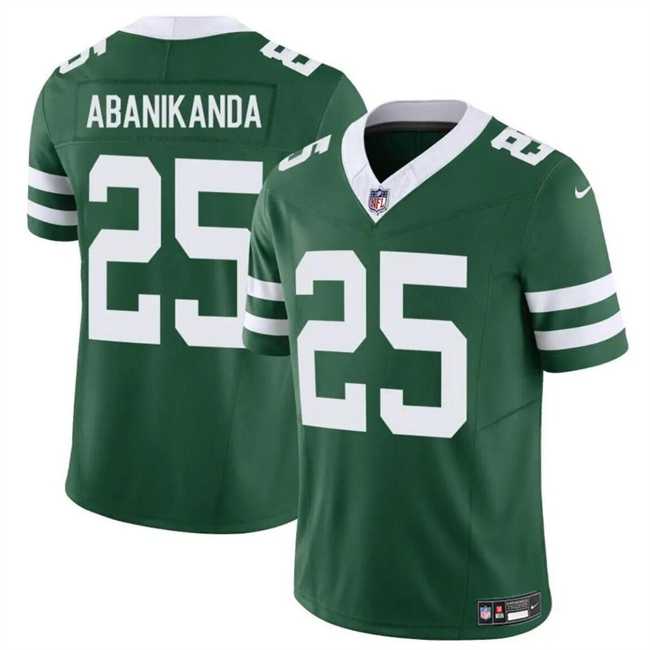 Men & Women & Youth New York Jets #25 Israel Abanikanda Green 2023 F.U.S.E Throwback Limited Football Stitched Jersey